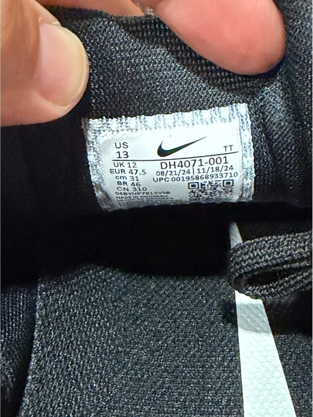 Size 13 - Nike Air Zoom Pegasus 39 “Black Dark Smoke Grey”